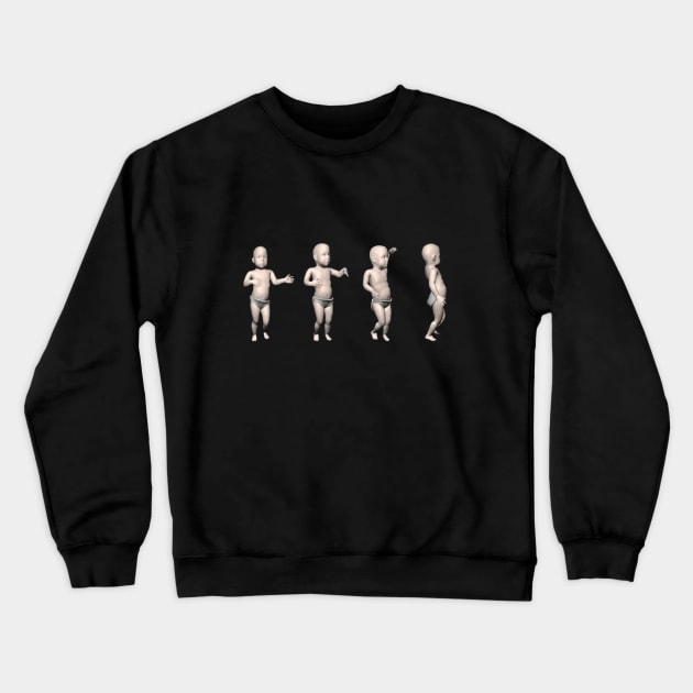 Dancing Baby GIF Meme - Ooga Chaka, Ally McBeal, 90s Internet Crewneck Sweatshirt by softbluehum